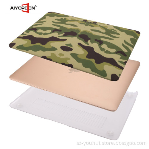 High quality Camouflage green hard case for macbook, Frosted PC Case Camouflage Surface for macbook 11/12/13/15 inch